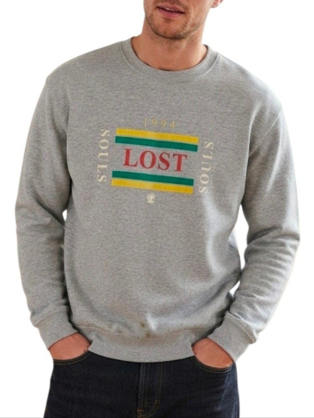 Topman Sweatshirt Size Large Lost Souls 1994 Graphic Crewneck Pullover
